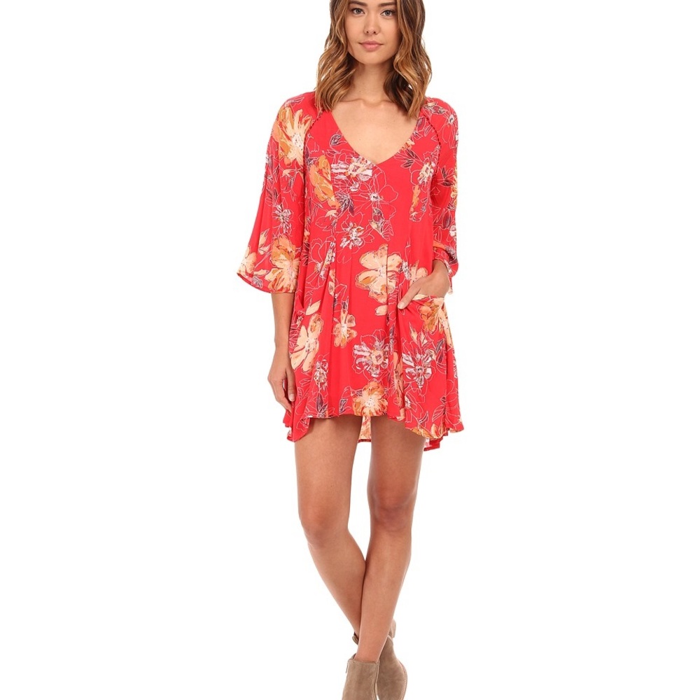 Eyes on you poppy combo floral mini dress - Picture 3 of 7